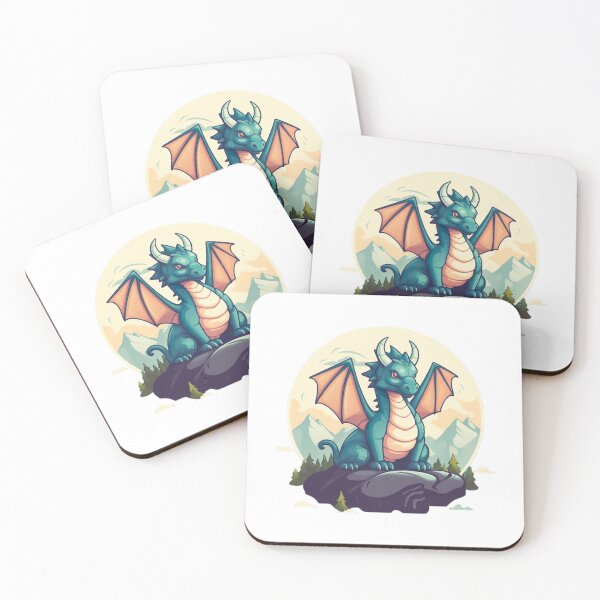 Item preview, Cute dragon in the mountains designed and sold by unknown-places.