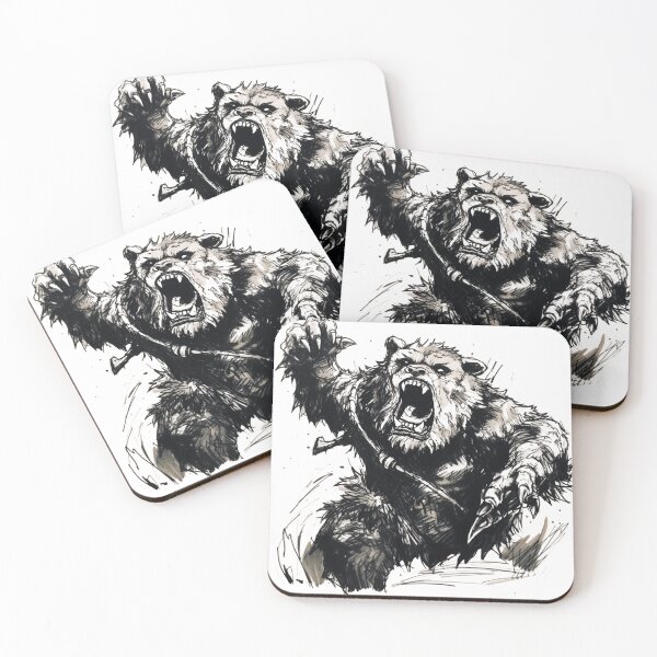 Item preview, Fierce Roaring Bear Sketch Art designed and sold by JojoArtEvo.