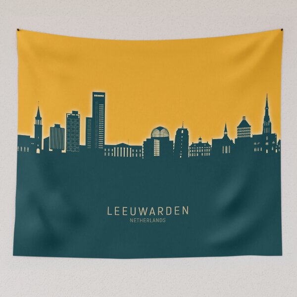 Item preview, Leeuwarden The Netherlands Skyline designed and sold by ArtPrints.