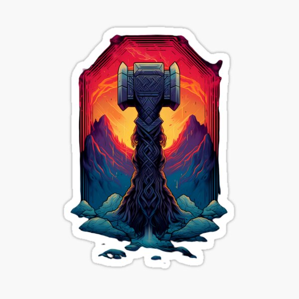 Artikel-Vorschau von Mjollnir – Hammer der nordischen Mythologie, designt und verkauft von KamilMalinowski.