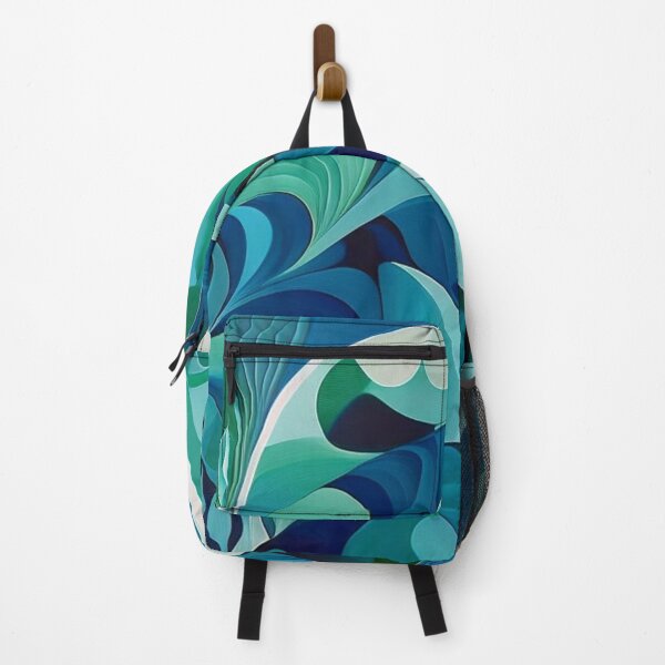Item preview, Blue and Green Abstract Pattern 04: Verdant Ripples designed and sold by Floral Fiesta Designs.