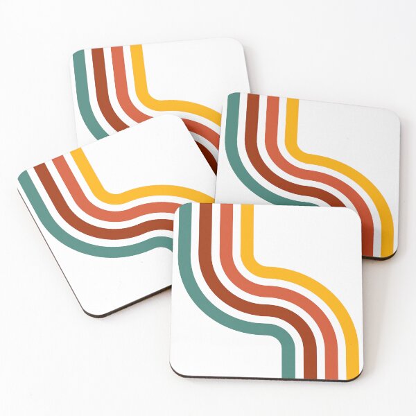 Item preview, Retro Colorful Curvy Line designed and sold by kriitiika.