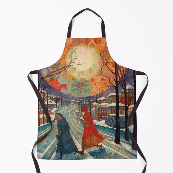 Item preview, Serene Winter Captivating Sunset Village in Snow designed and sold by JojoArtEvo.