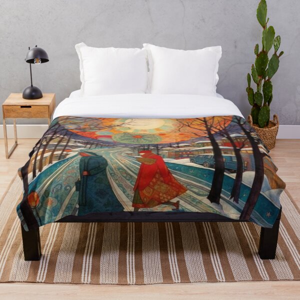 Item preview, Serene Winter Captivating Sunset Village in Snow designed and sold by JojoArtEvo.