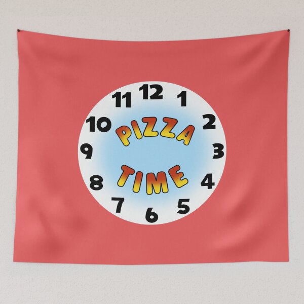 Item preview, Pizza Time Clock designed and sold by GeekPopDesigns.