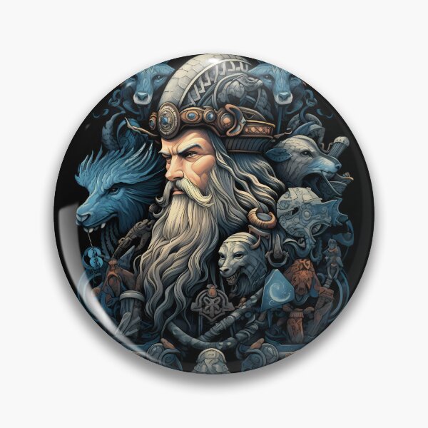 Odin's Wisdom - Realm of All-Father, the Norse God Sticker for Sale by  KamilMalinowski