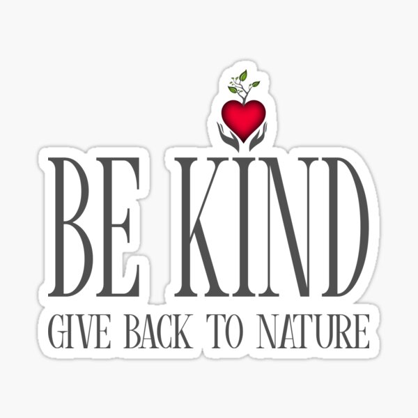 Be Kind - Text - Light Background Sticker