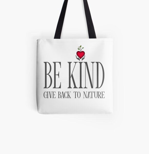 Be Kind - Text - Light Background All Over Print Tote Bag