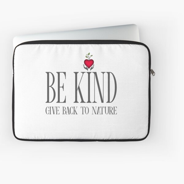 Be Kind - Text - Light Background Laptop Sleeve
