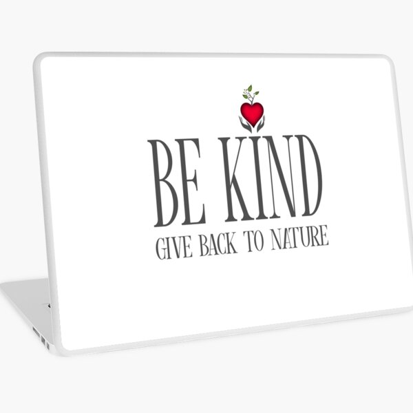 Be Kind - Text - Light Background Laptop Skin