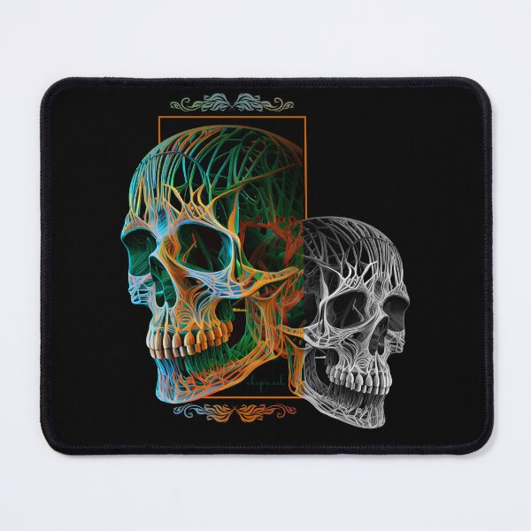 Item preview, Color Mask of Decay 003: Skull Twins in colorful chaos designed and sold by utopio-art.