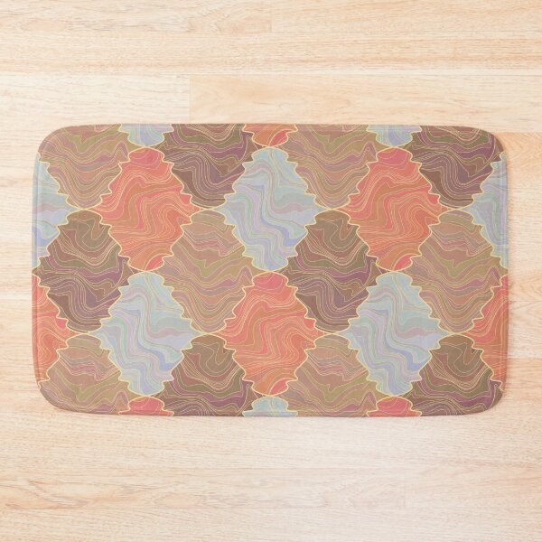 Item preview, Abstract brown, orange, beige and gray checkered marble pattern designed and sold by Osting.