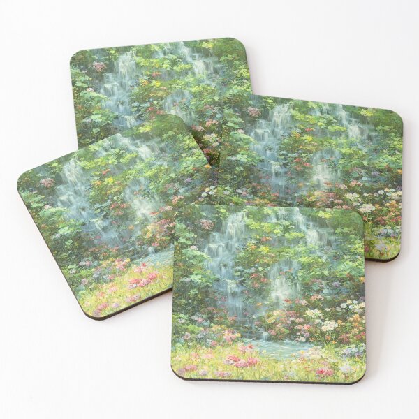 Item preview, secret waterfall oil painting  designed and sold by fleurdesignart.