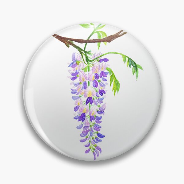 Item preview, Blooming Wisteria Branch - Watercolor Botanical Illustration designed and sold by Wolshebnaja.