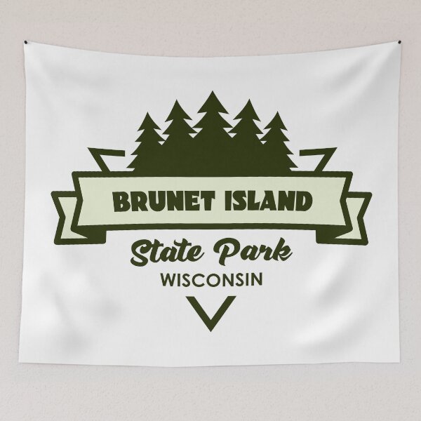 Item preview, Brunet Island State Park Wisconsin Trees And Ribbon designed and sold by bivenart.