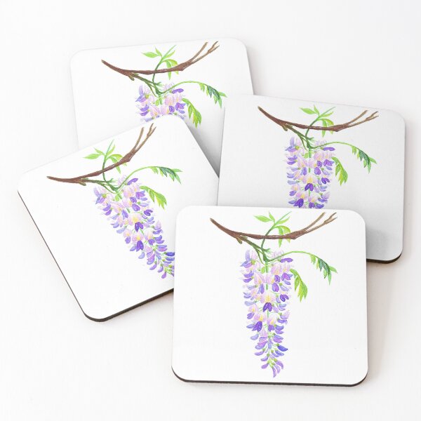 Item preview, Blooming Wisteria Branch - Watercolor Botanical Illustration designed and sold by Wolshebnaja.