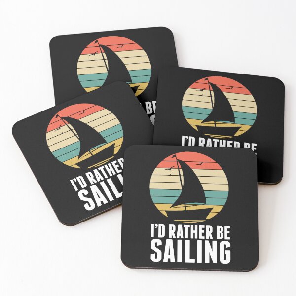 Item preview, I'd Rather Be Sailing Vintage Captain Sailing Ship designed and sold by Pubi.