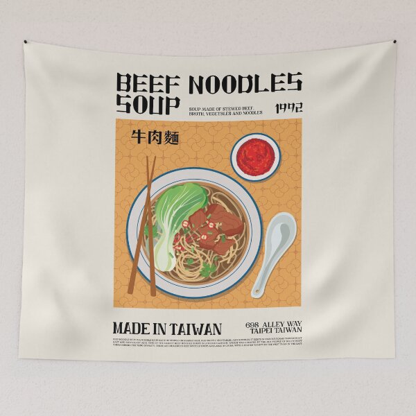 Item preview, Beef Noodlles Soup Wall Art designed and sold by SurfolioPrints.