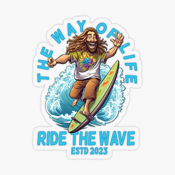 Surfing Sushi Funny Surfer Sojsauce Gift & Present' Sticker