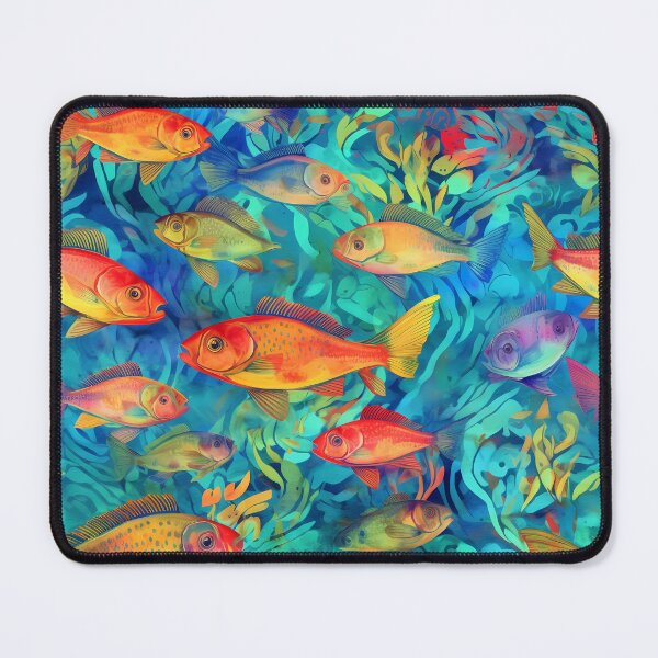 Item preview, Colorful Fish Pattern Art: Vibrant Watercolor Prints designed and sold by GiveMeMood.