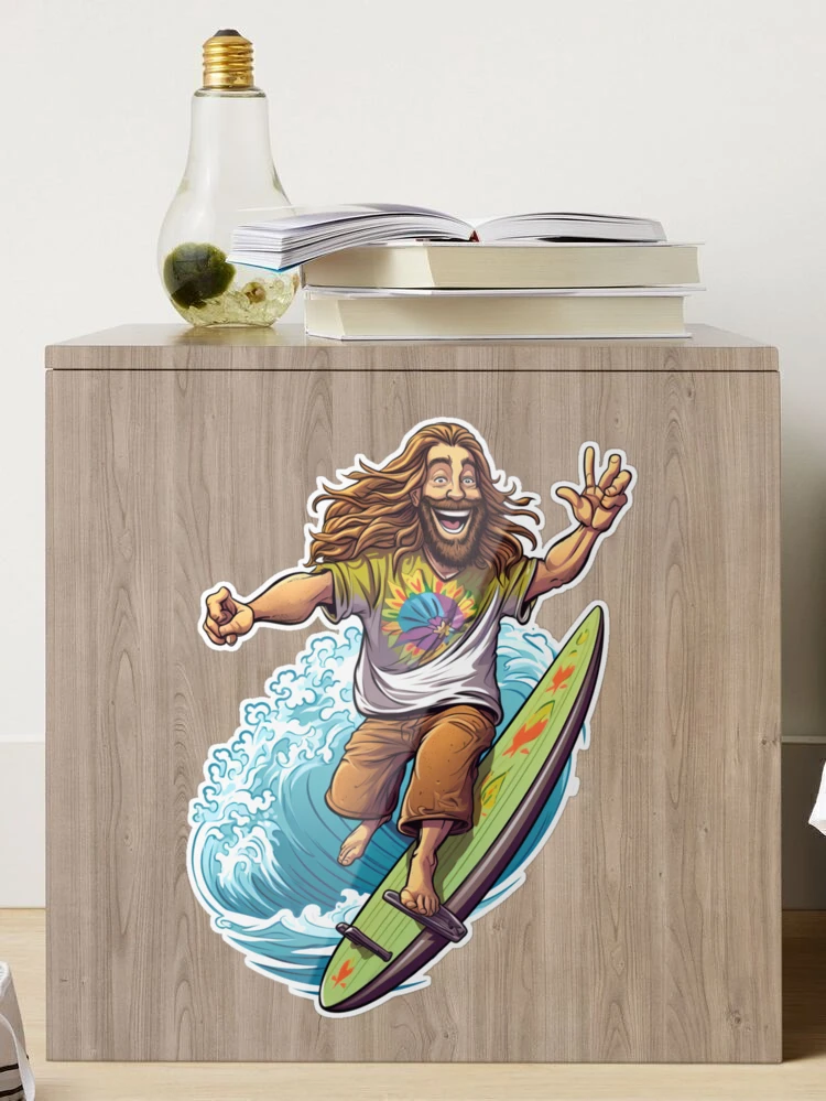 Surfing Sushi Funny Surfer Sojsauce Gift & Present' Sticker