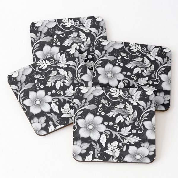 Item preview, Kicrino - Jardín de flores blanco y negro (5/8) designed and sold by sabantha.