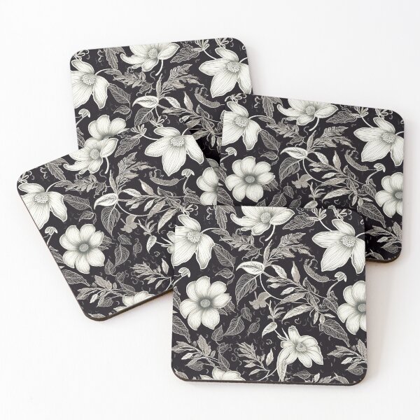Item preview, Kicrino - Jardín de flores blanco y negro (6/8) designed and sold by sabantha.