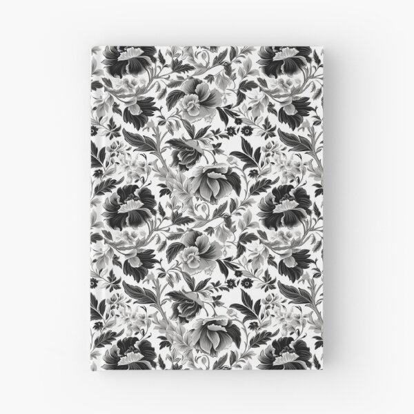 Item preview, White and Black European Floral Pattern designed and sold by AETHERART.