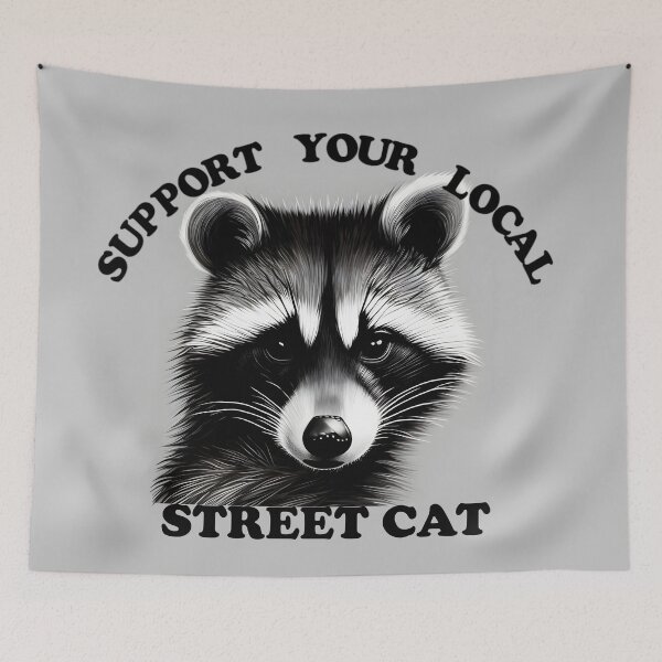 Item preview, Support Your Local Street Cat Funny Tank Top designed and sold by IndieDivision.