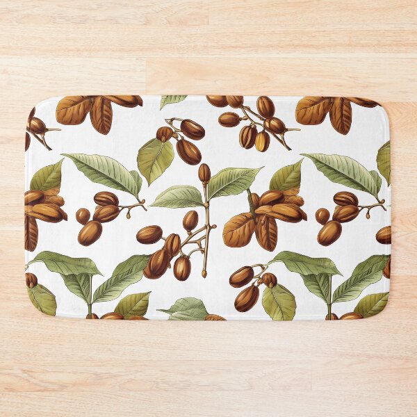 Item preview, Coffee Bean Floral Pattern designed and sold by GiveMeMood.