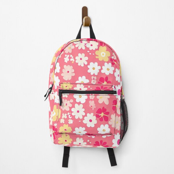 Item preview, Retro floral pattern in red and pink designed and sold by SamJanner.