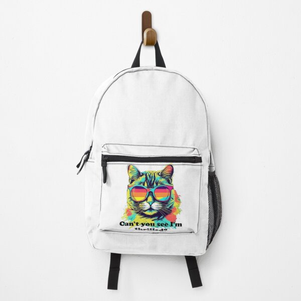 Item preview, Cute Cat with Sunglasses 'Can't you see I'm thrilled?' black text designed and sold by SADStyleDesigns.