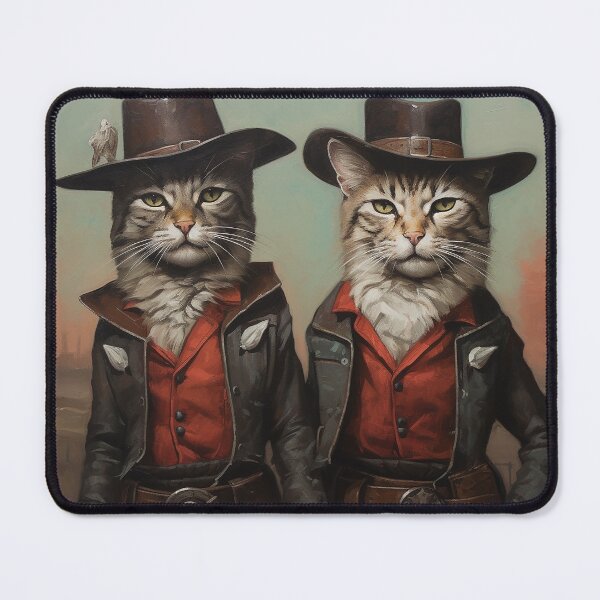 Item preview, Pair of Black Cowboy Cats designed and sold by sabellawaleen.