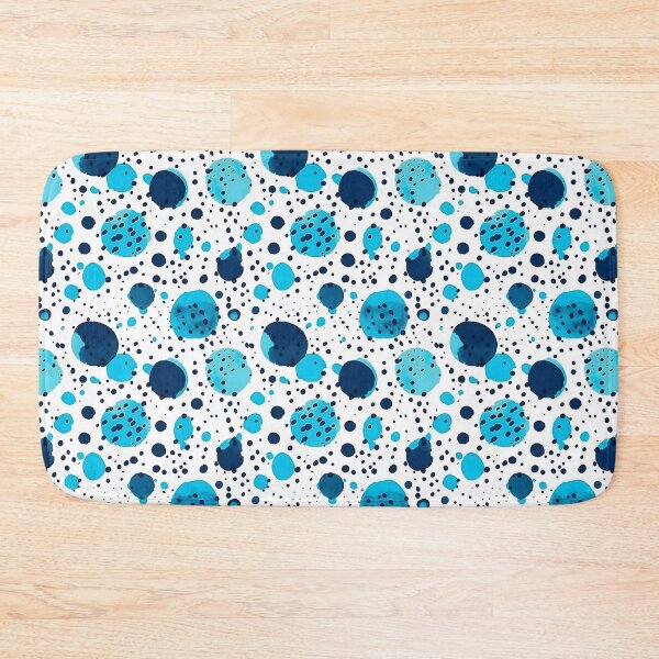 Item preview, Abstract blue ink dot pattern designed and sold by kirindesign.