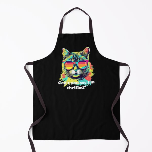 Item preview, Cute Cat with Sunglasses 'Can't you see I'm thrilled?' white text designed and sold by SADStyleDesigns.
