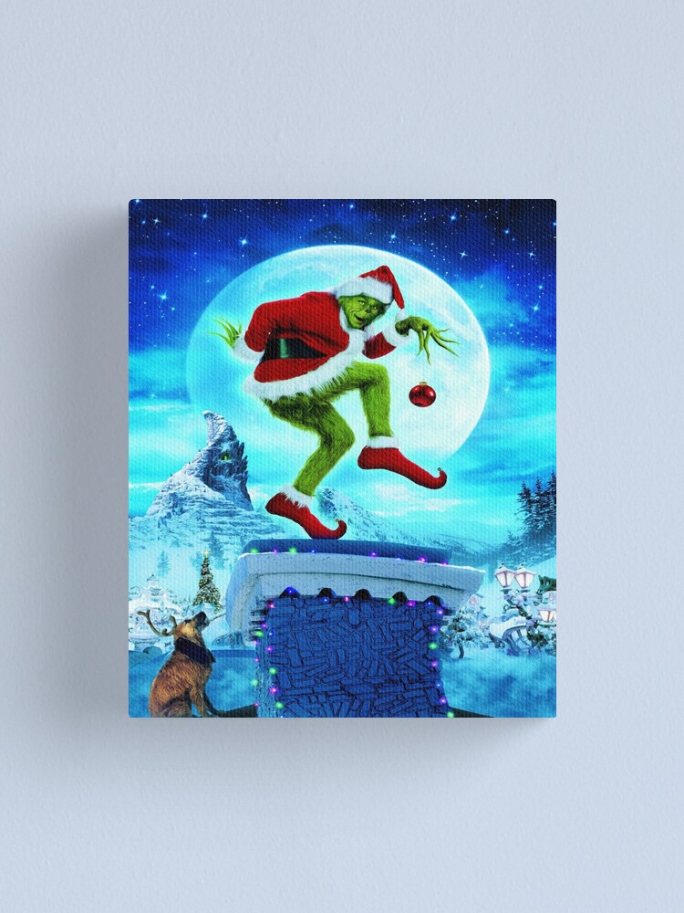 ORIGINAL PAINTING THE Grinch Christmas Thayer Art OOAK Canvas NOT A PRINT  £33.22 - PicClick UK