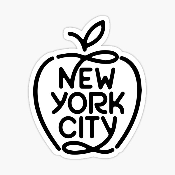 Big Apple New York City Sticker For Sale By Dirty Redbubble