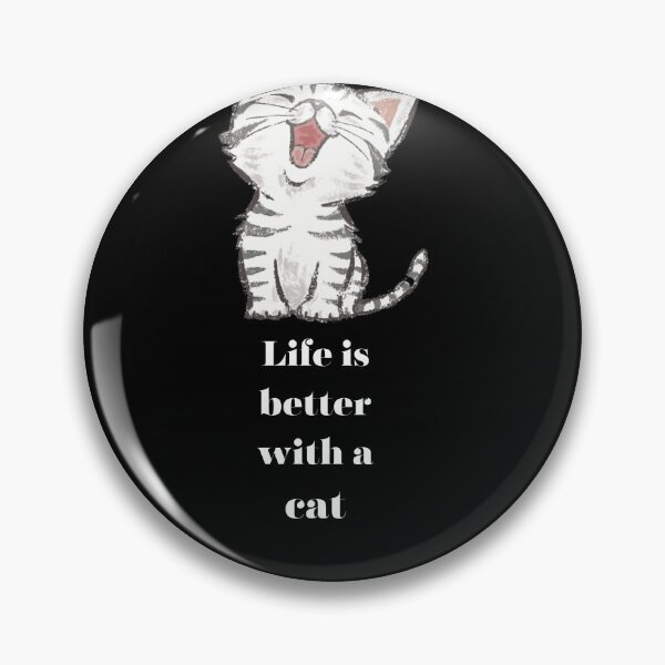 Item preview, Golden Whiskers: Life is Better with a Cat - Graphic Black T-Shirt designed and sold by KARTICK DUTTA.