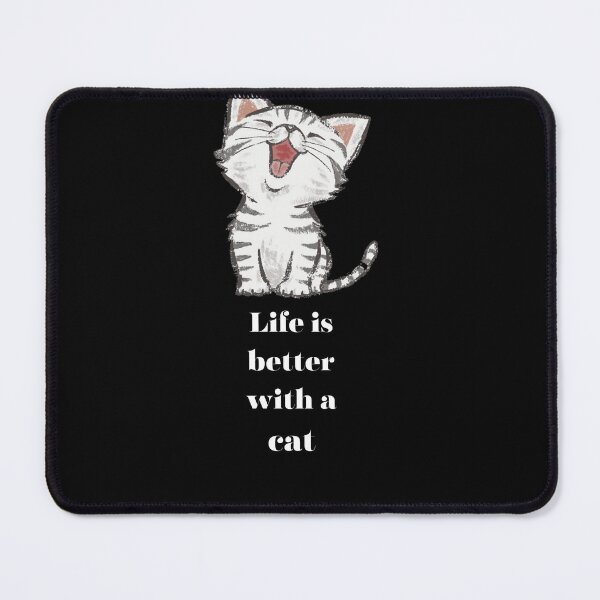 Item preview, Golden Whiskers: Life is Better with a Cat - Graphic Black T-Shirt designed and sold by KARTICK DUTTA.