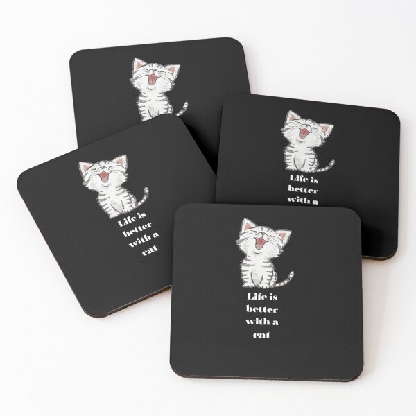 Item preview, Golden Whiskers: Life is Better with a Cat - Graphic Black T-Shirt designed and sold by KARTICK DUTTA.