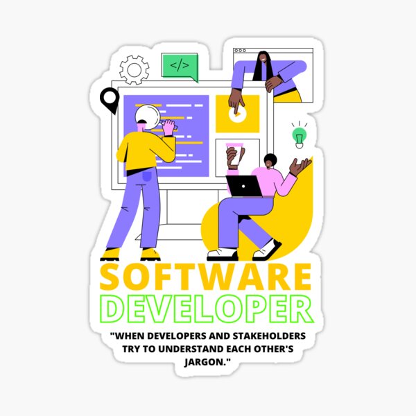 Software Developer Classic Design Pt 2 by adorableartstudio Sticker