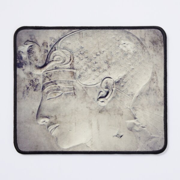 Item preview, Pharaoh Seti I , profile, black and white vintage photo, Abydos temple, ancient Egypt photography designed and sold by art-of-egypt.