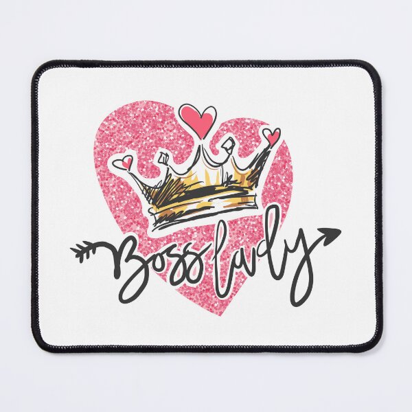 Item preview, Cool boss lady motif with heart and crown designed and sold by Wolfsee.