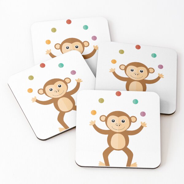 Item preview, Juggling monkey on white designed and sold by reneesillus.