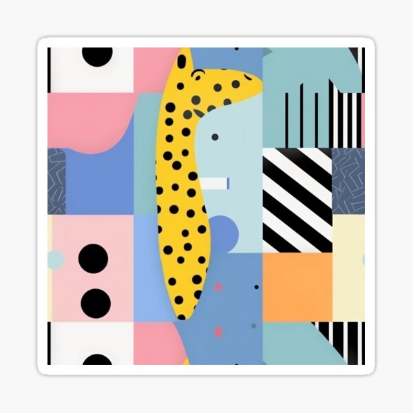 Item preview, Abstract patterns with giraffe, circle and various shapes, pastel color designed and sold by Artistry Studio.