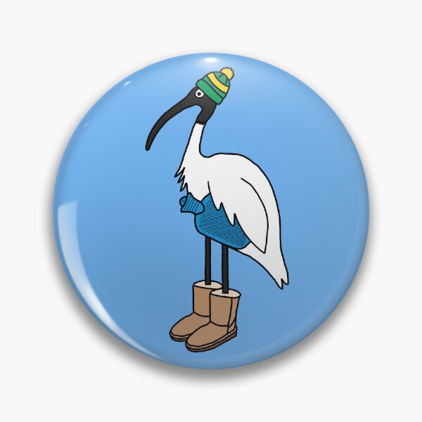 Item preview, Winter Bin Chicken on Blue designed and sold by Digitaldingo.