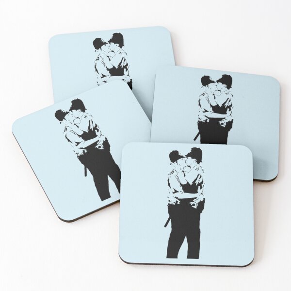 Item preview, Banksy Policemen Kissing designed and sold by KennerLamkin.