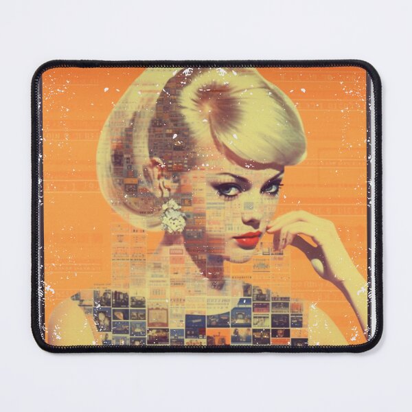 Item preview, Retro woman with glitch art elements designed and sold by miss-keysmash.
