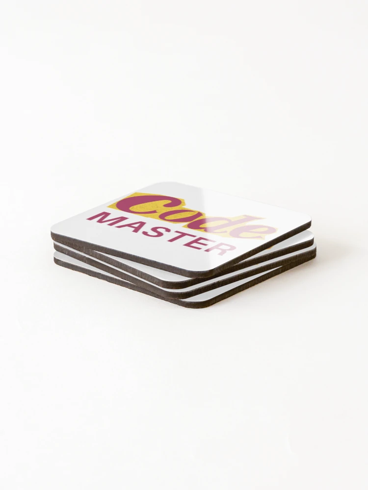 Thumbnail 4 of 5, Coasters (Set of 4), code master - programming merch designed and sold by TheCodeChic.