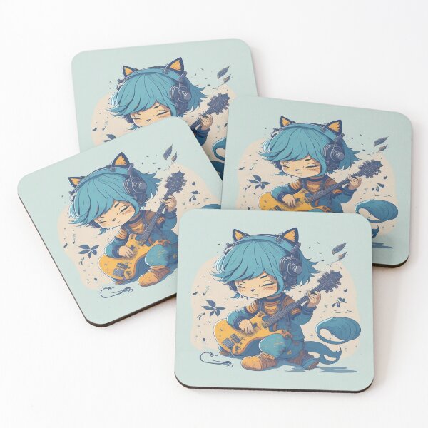 Item preview, Cat Guitarist designed and sold by mrbenzero.